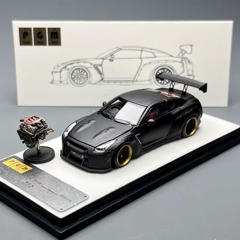 PGM 1:64 Scale GTR R35 Simulation Alloy Car Model Static Display Collectible Toy Gift Souvenir Decoration