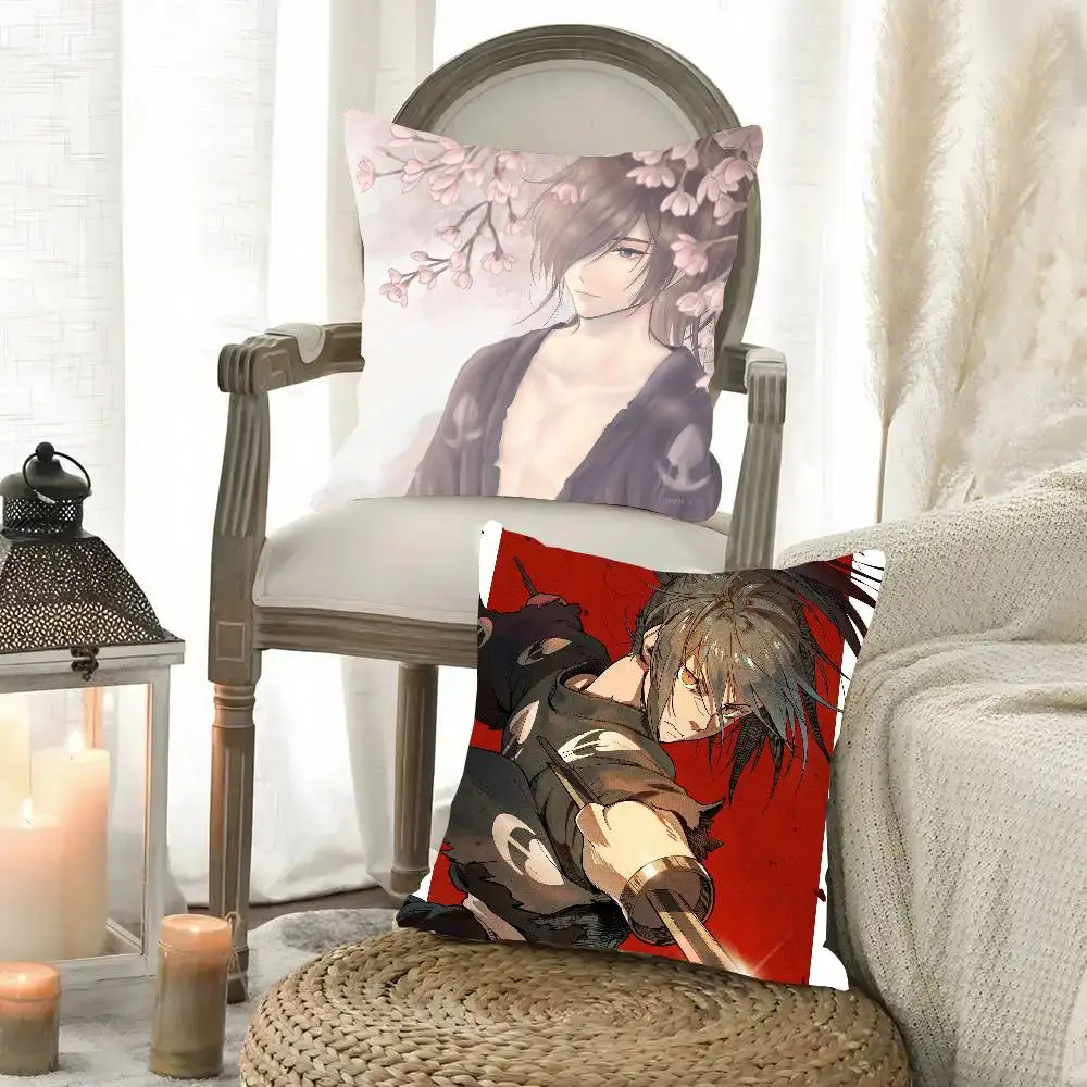 Anime Hyakkimaru Pillow Case Fashion Square Pillowcase Bedroom Sofa Room Ins Decoration Leisure