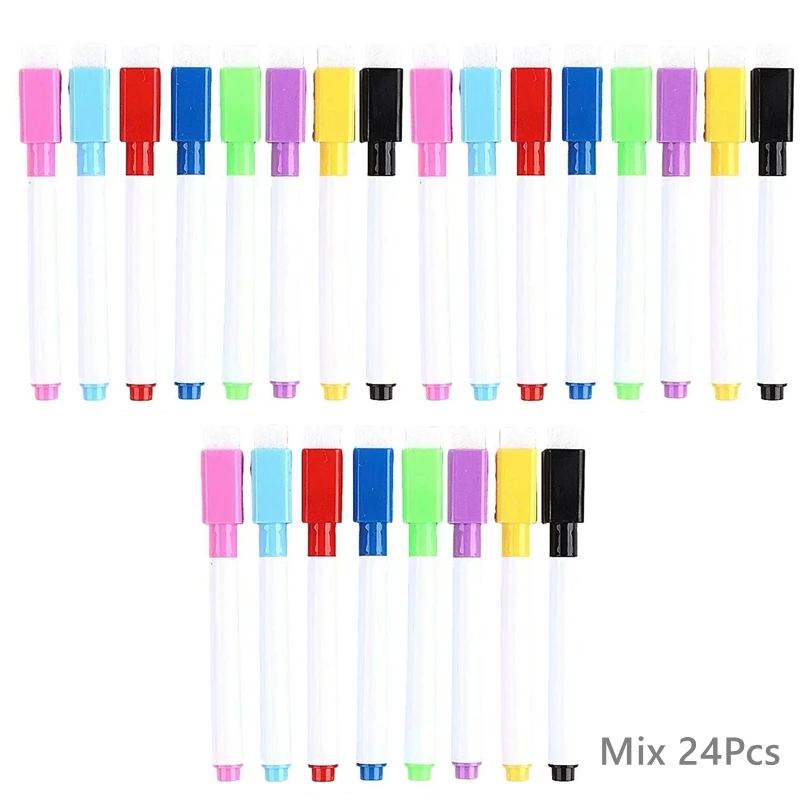 1-100 Stück magnetische, abwischbare Whiteboard-Stifte, farbige Schreibwaren, Büro- und Lehrmittel für die Tafel, trocken abwischbare Marker für Schüler