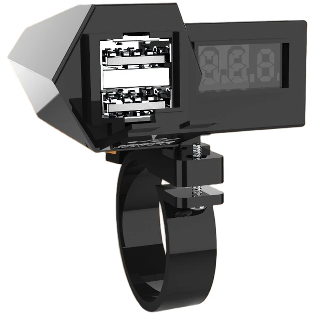 

Waterproof Dual USB Motorcycle Phone Charger with Separate On Off Button and LED Voltage Display for Electric Bikes