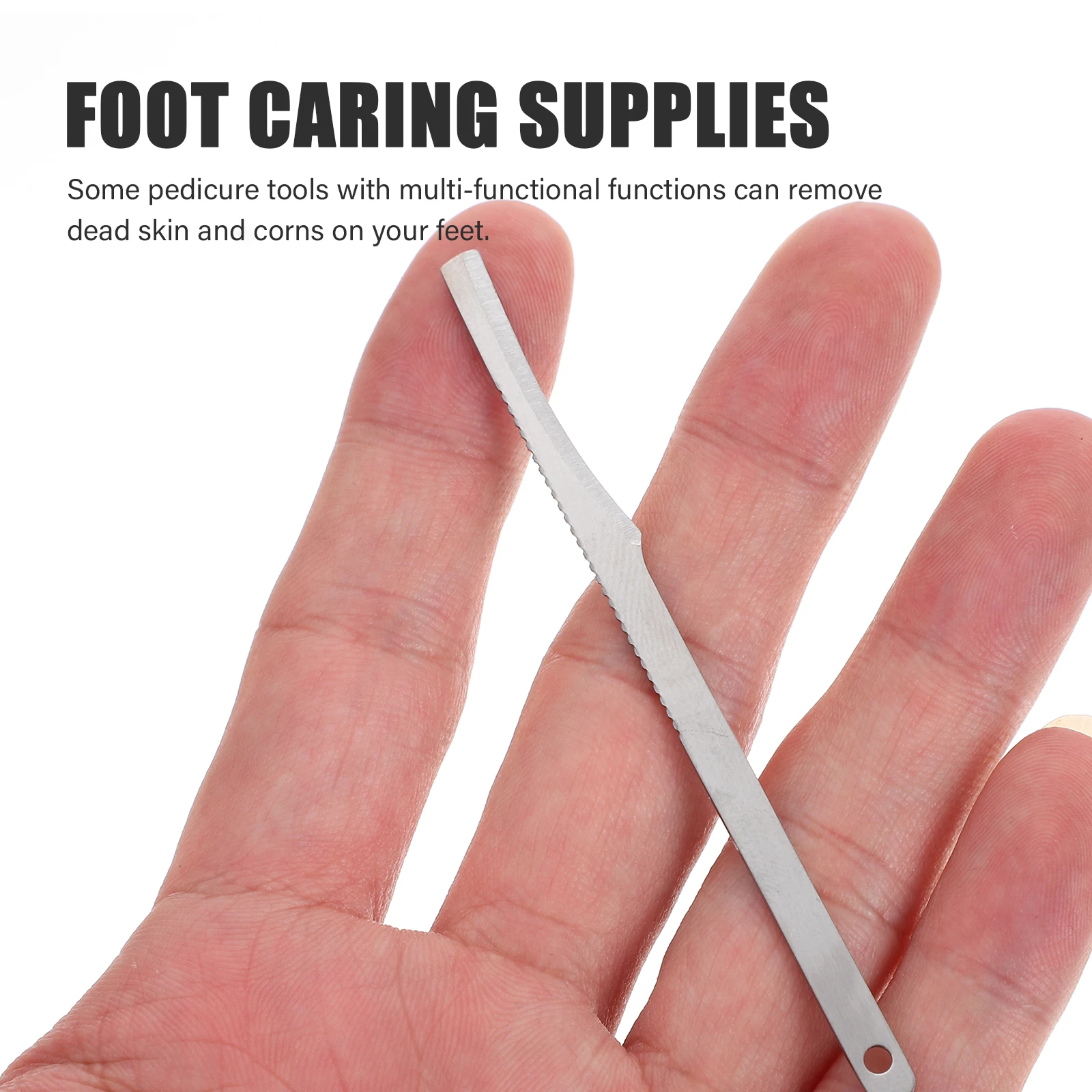 

10pcs Dead Skin File Foot Caring Accessories Pedicure Tools Metal Heel Scraper Stainless Steel Multi functional Lightweight