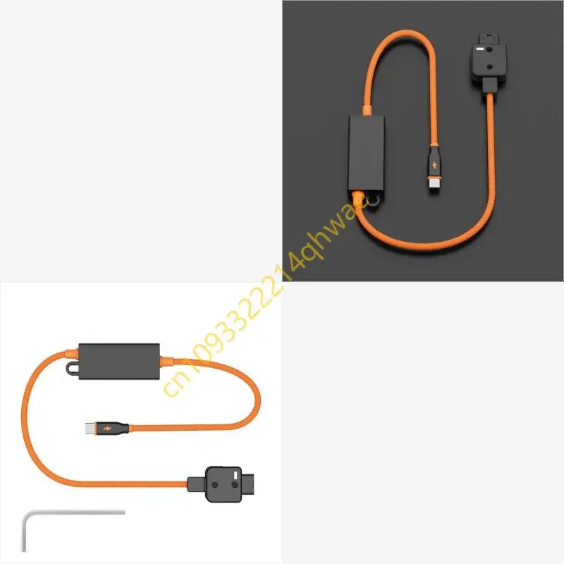 

50cm D Tap to USB C Power Delivery Cable PD65W Two Way Charging for Cameras Tablets Phones