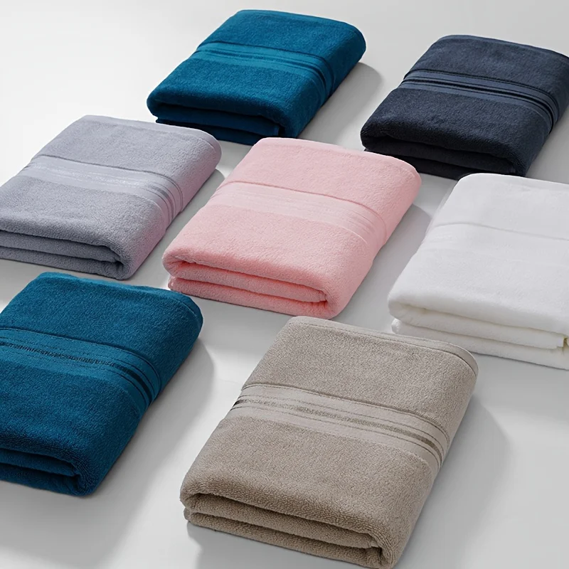 

Cotton Bath Towels Ultra Soft High Absorbency Quick Contemporary Plush Texture Bathroom Essentials Modern Bathroom Decor