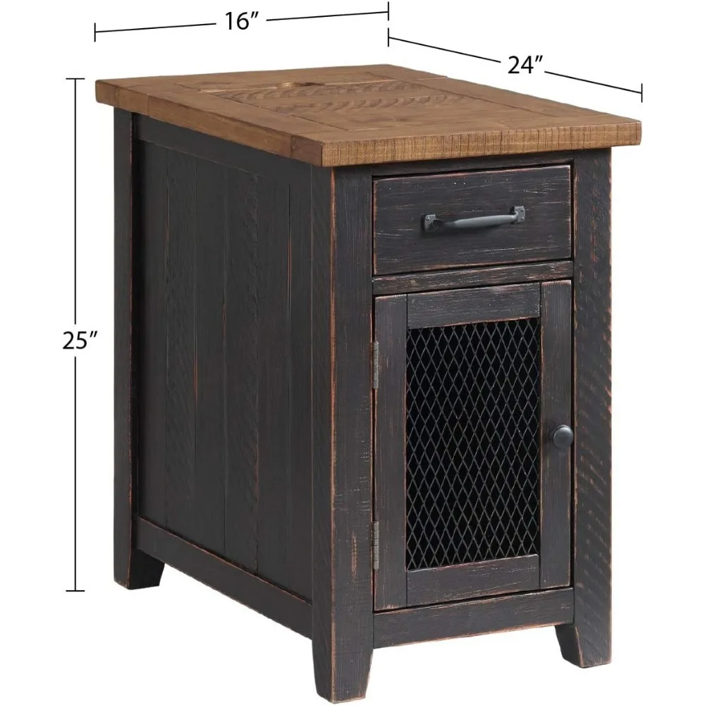 Mesa rústica, preto antigo e mel