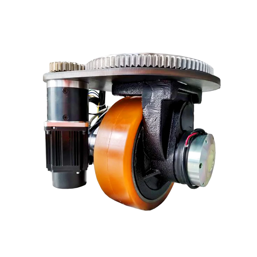 TZBOT 1000kg Heavy Duty AGV Drive Wheel Assembly 1500w Bldc Motor Horizontal Steering Wheel for Autonomous Mobile Robots