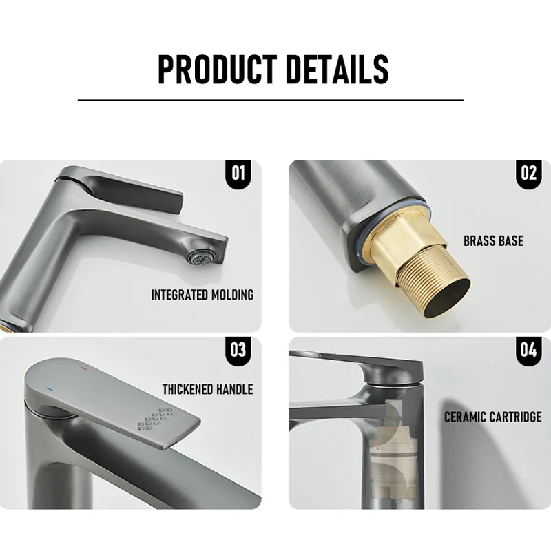 Shinesia النحاس الأساسية بالوعة الحمام صنبور مقبض واحد سطح الخيالة حوض غسيل مياه الحنفية خلاط ساخن وبارد