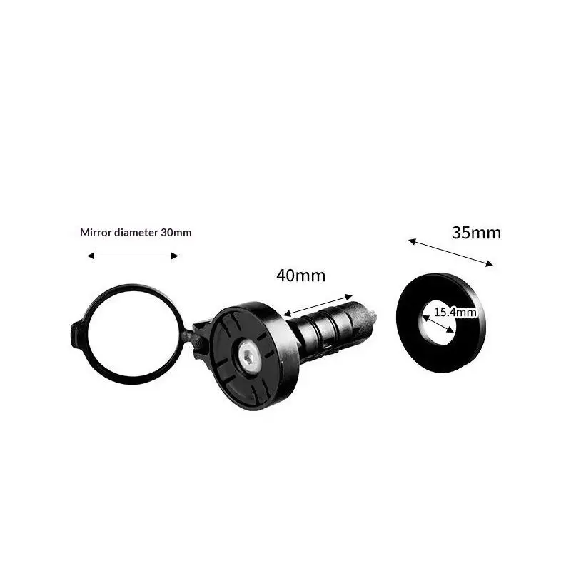 @*Bicycle Handlebar Plug Rearview Mirror HD Wide View 360 Rotatable Safe Riding Accessory for  Road Bikes