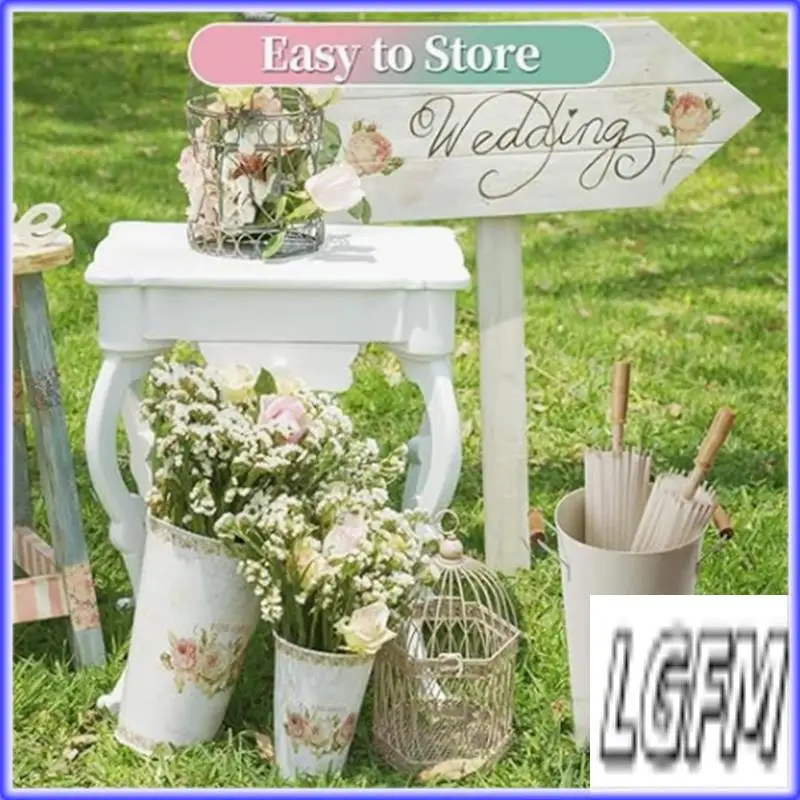 GM-pour décor de fête de mariée de mariage, accessoire de photographie 20 pièces parapluies en papier blanc 19.7 pouces bricolage Parasols en papier huilé