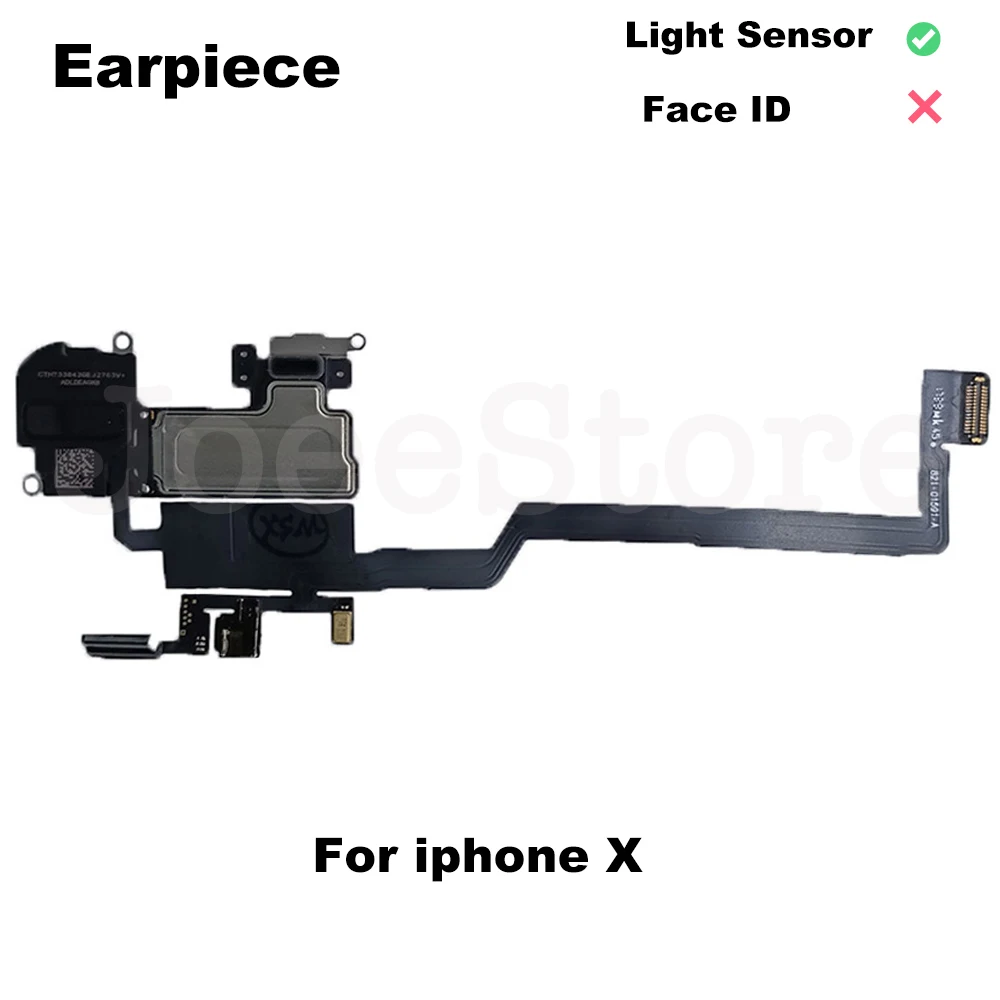 1pcs Ear Speaker With Proximity Light Sensor Assembly For iPhone X XS XR 11 12 Pro Max Front Earpiece Listening Flex Cable Parts