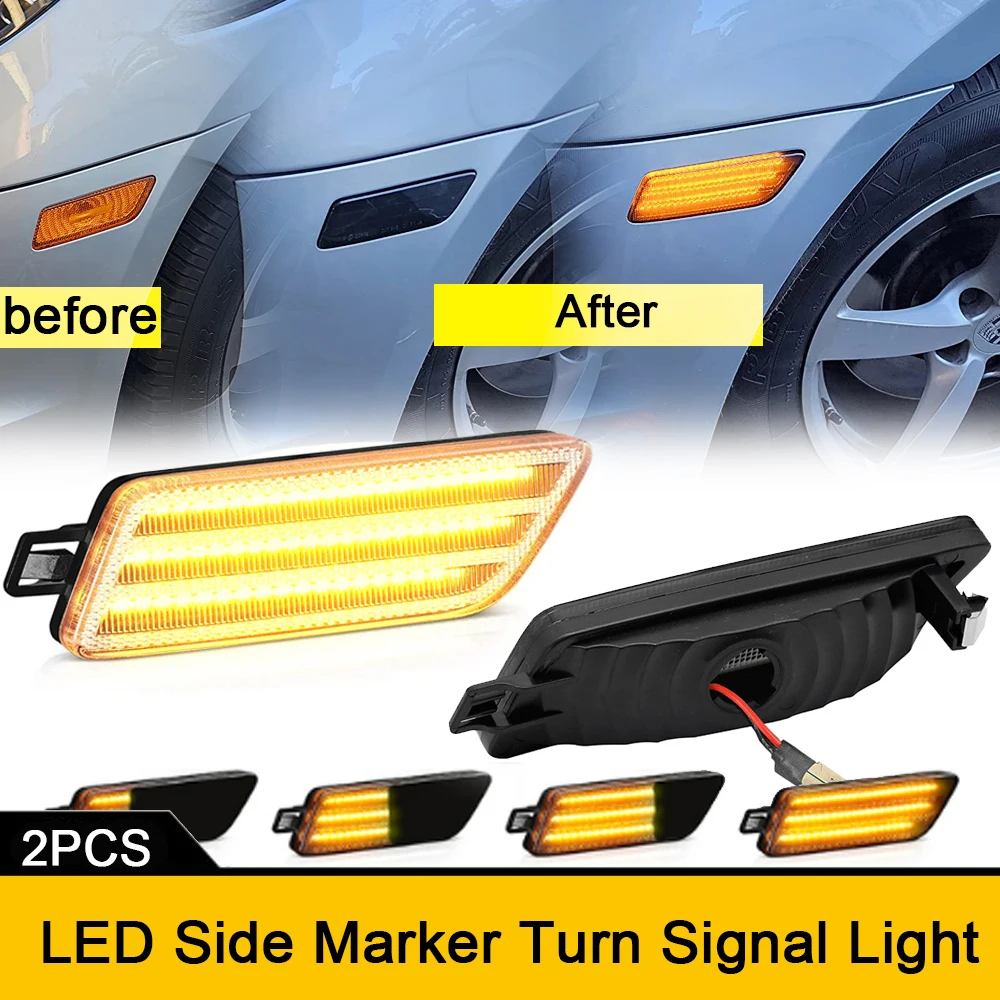 

2x Free Error For Porsche Macan 95B-Series Turbo Performance GTS 2014-2021 Sequential Blinker LED Front Fender Side Marker Light