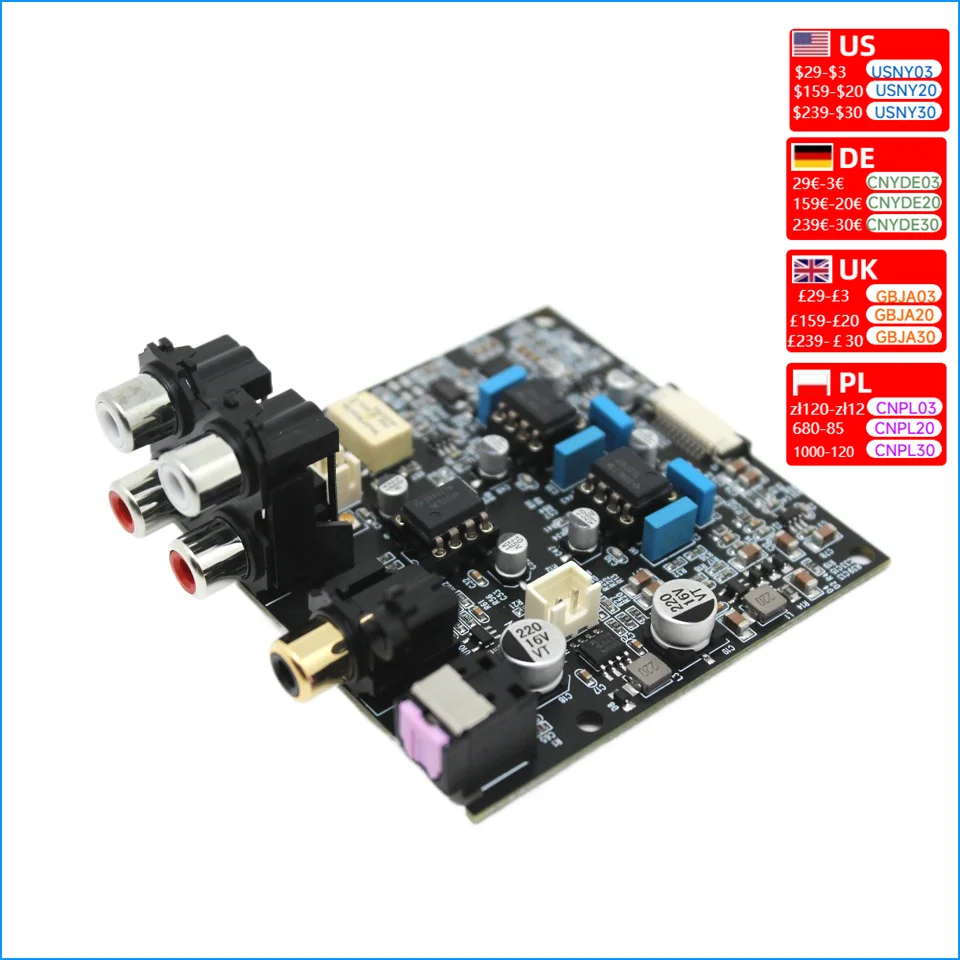 ES9038Q2M Bluetooth Fiber Coaxial Amplifier Modification Decoding Board