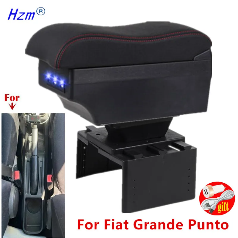 Für Fiat Grande Punto Armlehne Box für Fiat Punto Auto Armlehne Box Zentrale Lagerung Box Innen Retrofit Auto Zubehör