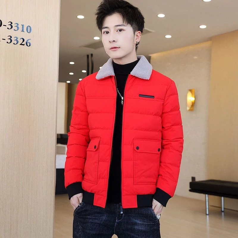 

​Men's Winter Thickened Flannel Lined Coat Oversized Print Design Warmth Streetwear Jacket​