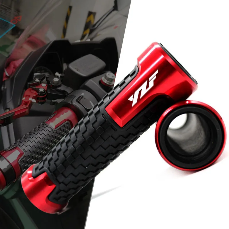 Motorcycle Handlebar Grips Comfort CNC aluminum Rubber Hand Thruster Grips Fit For YZF R1 R3 R6 R25 R125 250 600R Accessories