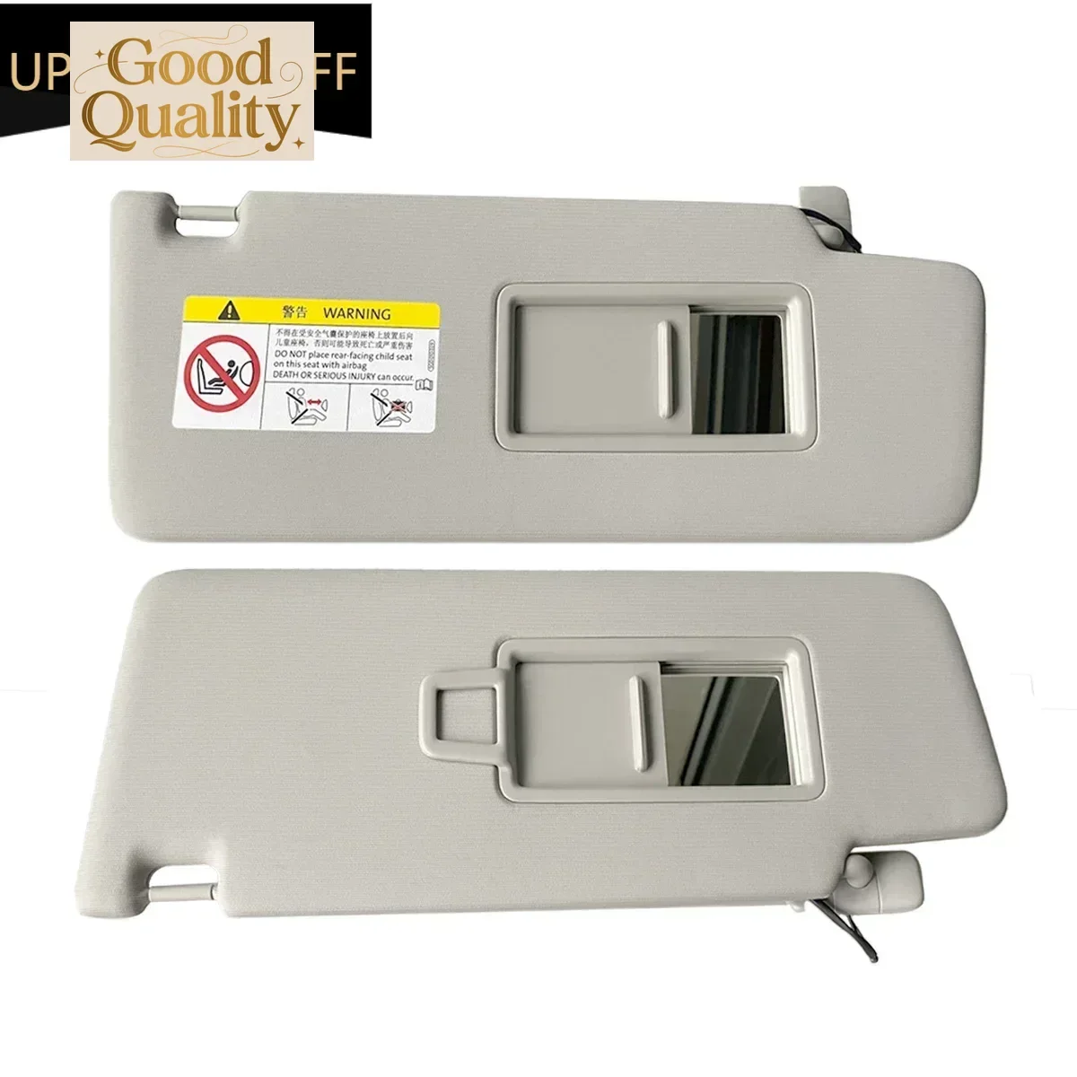 

1/2PCS New Grey Interior Sun Visor W Mirror For VW Tiguan 2 AD Rline Touran 5T Skoda Kodiaq 2018 2019 2021 5NA857551 5TA857551