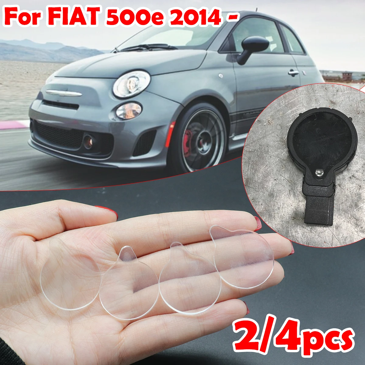 

For FIAT 500e 2013 2014 - Rain Light Sensor Gel Pad Adhesive Film Silicone Cushion Windscreen Chip Repair Kit Fix Tape 4E0955609