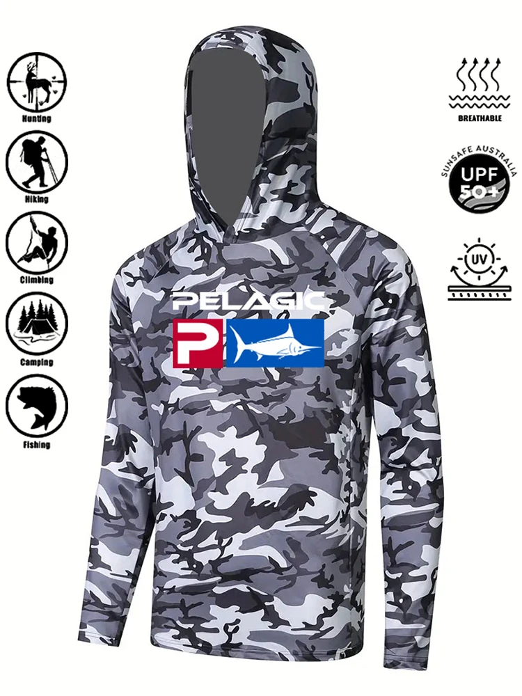 

PELAGIC Hoodie Summer Casual Suitable 2024 New Slim-fit Fashion Fishing Outdoor Sports Cycling Comfortable Lightweight Clothing