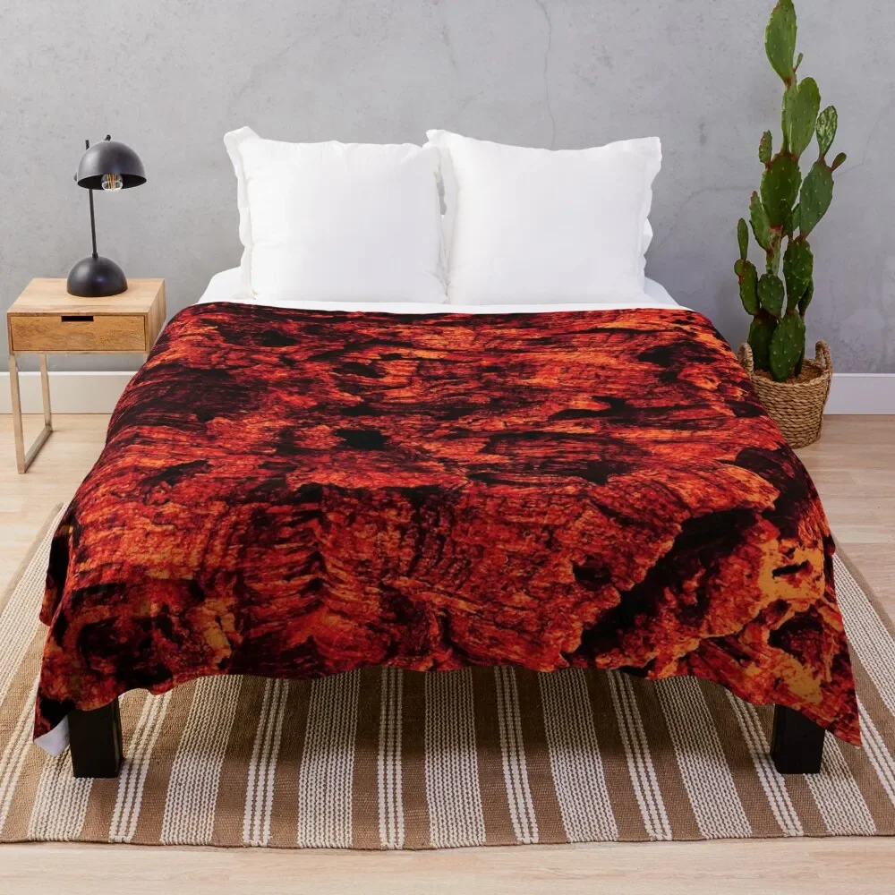 

Deep burnt orange Portuguese cork Throw Blanket Warm Cozy Throw Blanket for Living Room Couch