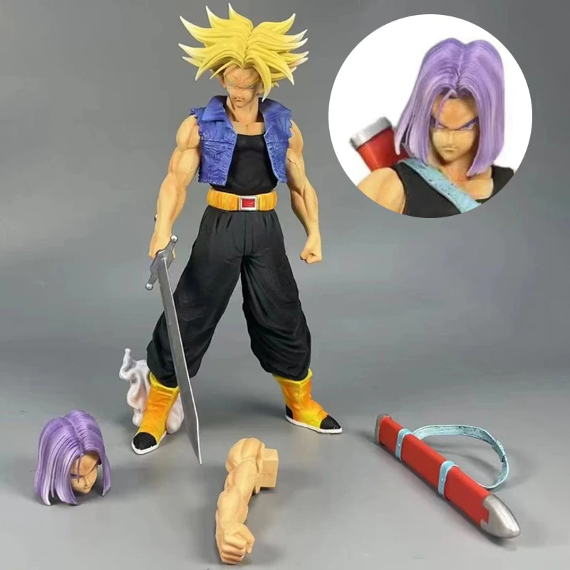

27cm Anime Dragon Ball GK NEC Torankusu Trunks With 2 Heads Figurine Pvc Statue Model Doll Collection Decoration Figure Toy Gift