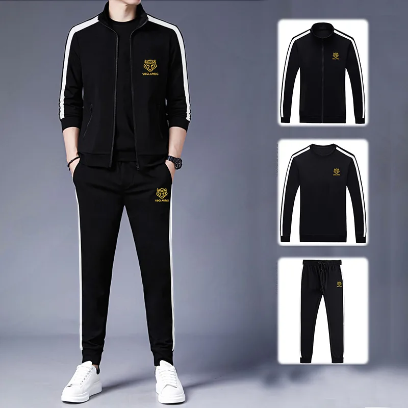 New 2025 Spring and Autumn Unisex Fashion Urban Men's Pant Sets Casual Sports Suit Men Clothing Tracksuits Sweatpants