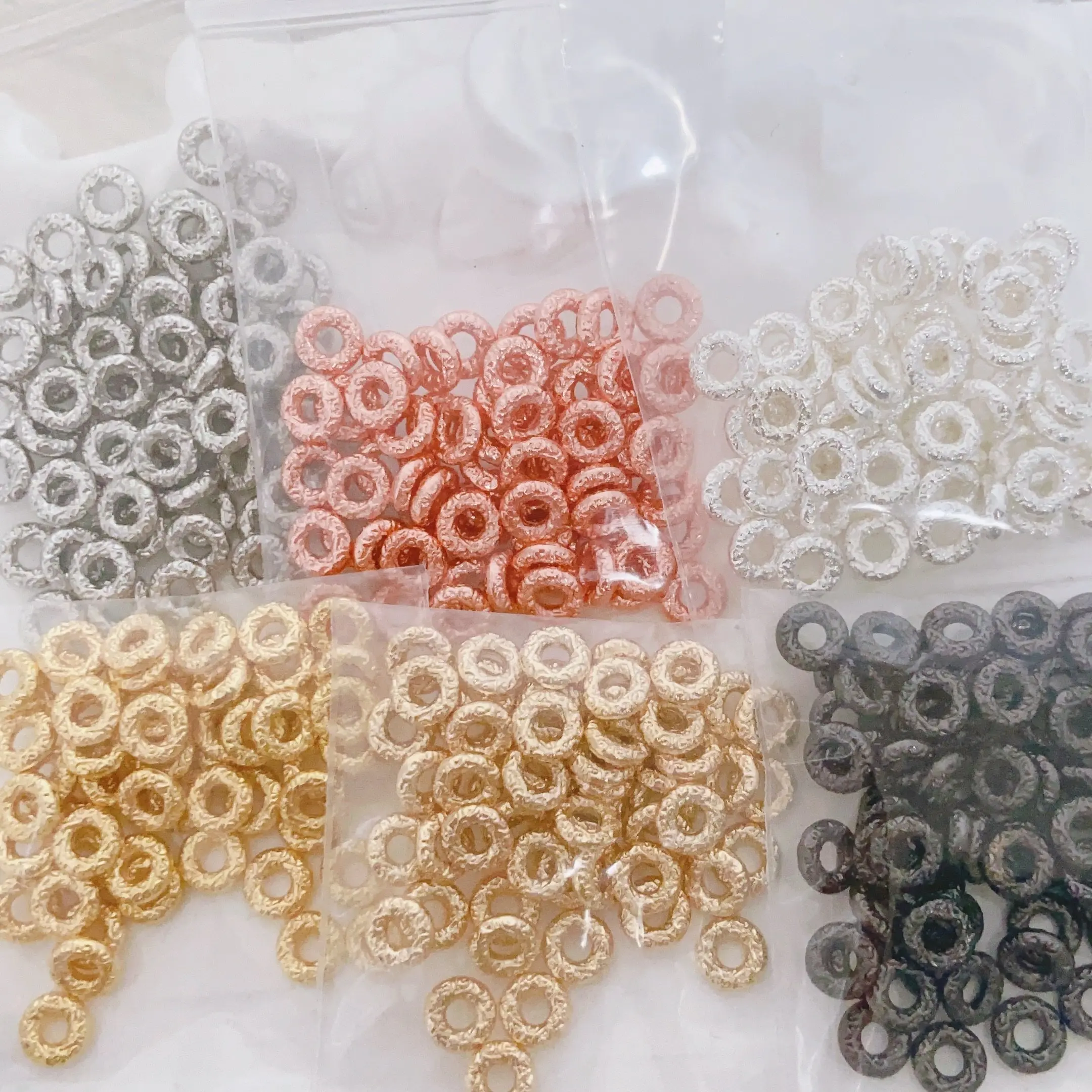 

30 Pieces of Irregular Surface Round Spacers and Beads Handmade DIY Pearl Necklace Bracelet Accessories Jewelry Making Materials