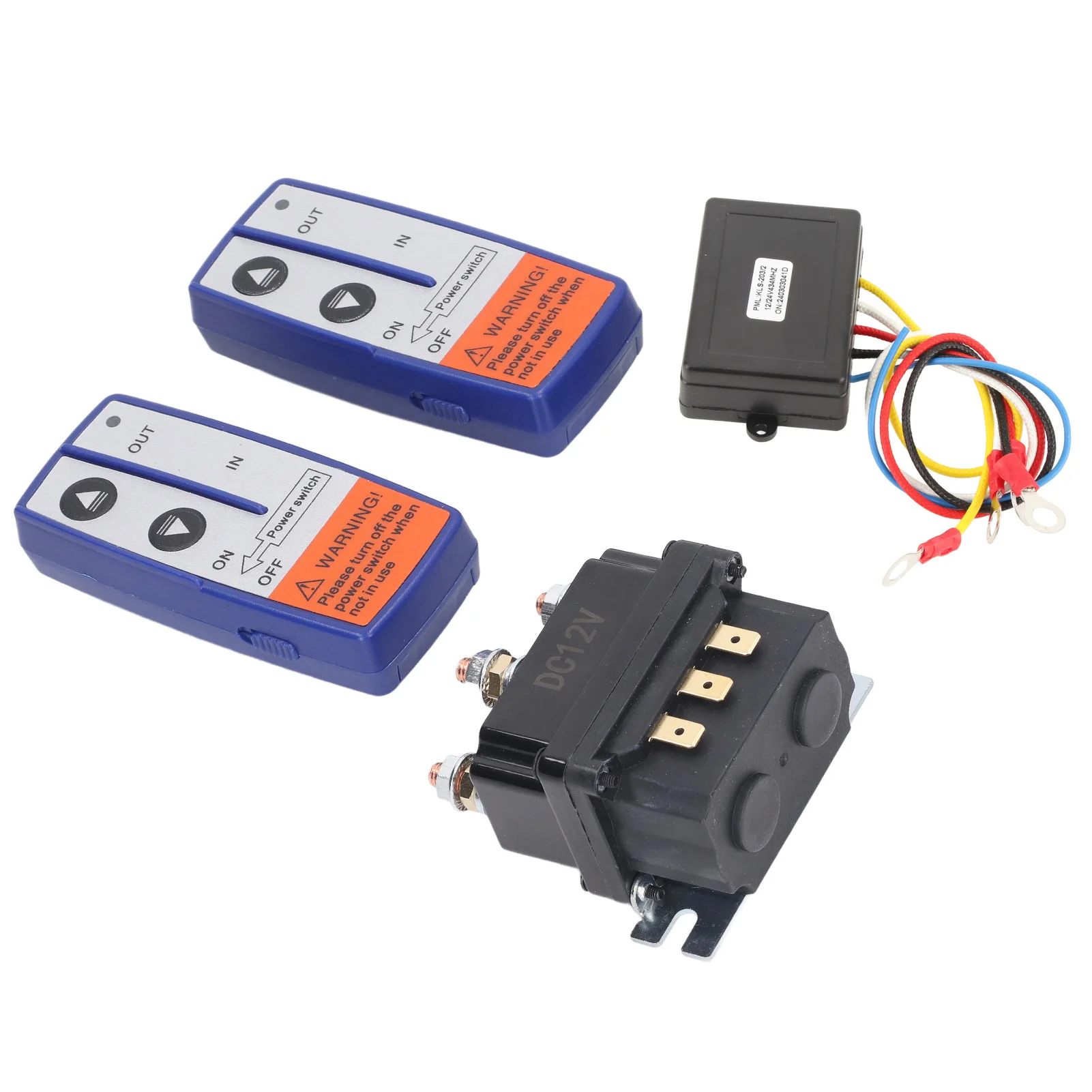 Winch Relay Remote Control Kit 12V 250A Winch Relay Kit with Remote Controller Relay Contactor  for Industrial Vehicle