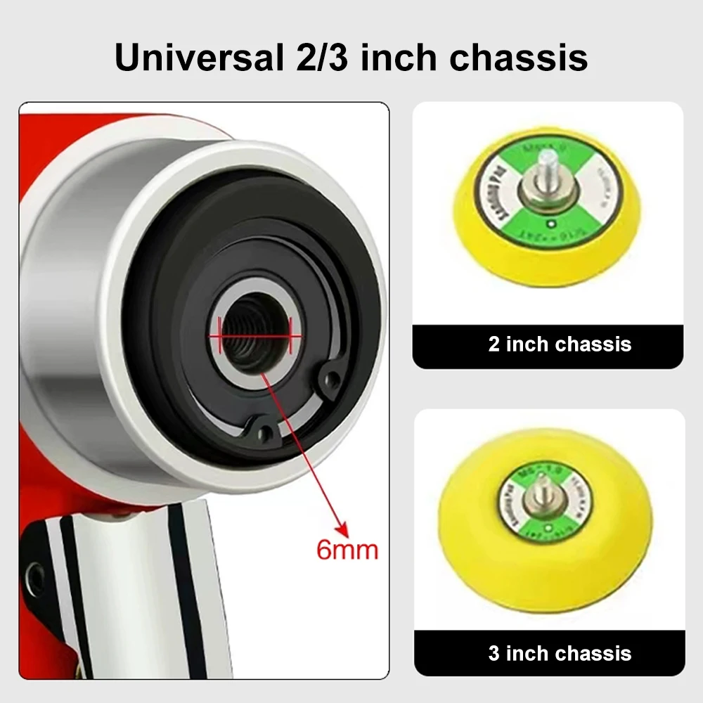 108pcs Orbit Air Sander Mini Pneumatic  1"/2"/3" Grinding Machine set for Car Polishing High Speed Air Powered Polisher air tool - view 4