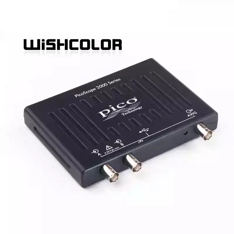 Wishcolor PicoScope 2206B 50MHz Portable Oscilloscope 2-Channel 500MS/s Sampling Rate Arbitrary Waveform Generator