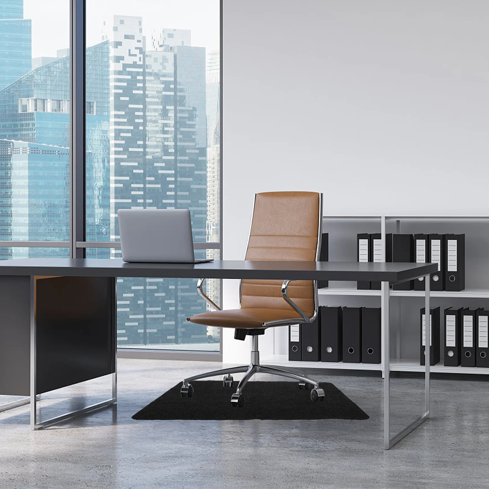 

Office Chair Floor Mat Polyester Non-Slip Noise Reduction Cutting Protector Mat for Gaming Desk Computer Chair Floor Pad