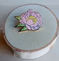earl Peony - Cloisonne hard enamel Pin