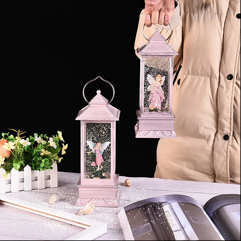 Snow Cartoon Crystal Ball Music Box Nightlight USB Spinning with Lights Gifts Girls Beautiful Birthday Gifts Home Furnishings