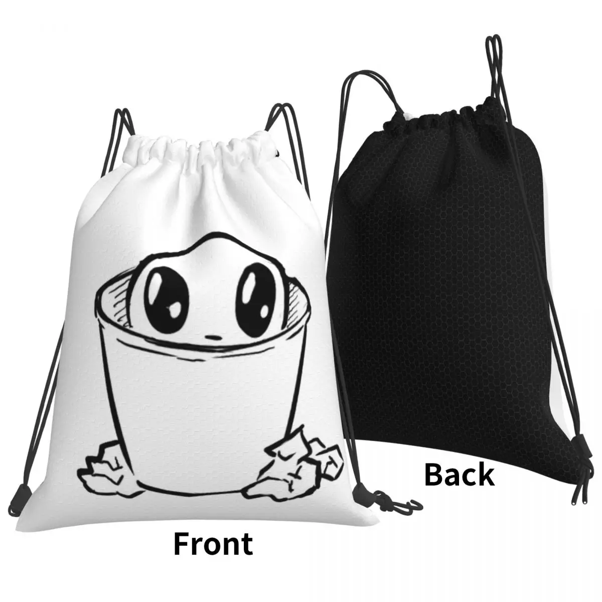 TBH Autism Creature Meme Yippee Backpacks Portable Drawstring Bags Storage Bag Book Bags for Man Woman Students