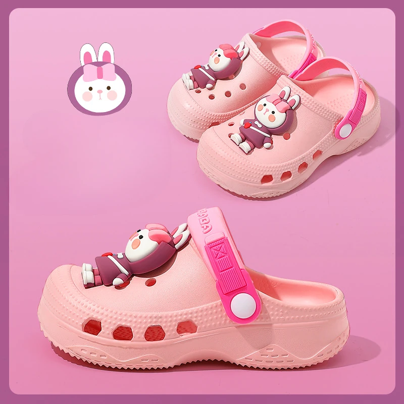 Summer Children Cartoon Cute Animal Fashion Slippers, Boys and Girls Non-slip Breathable Sandals