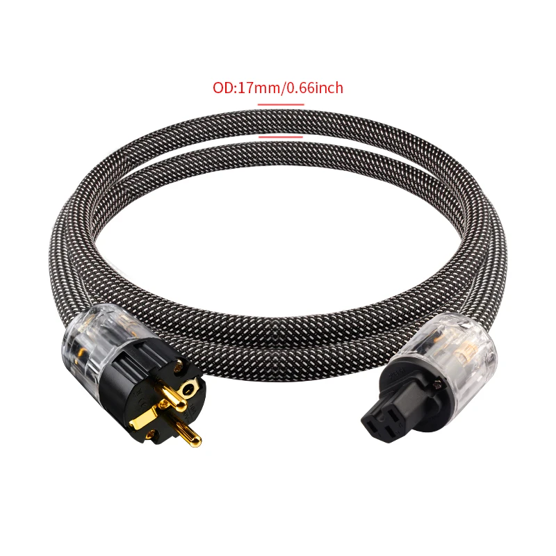 YYTCG HIFI سلك الطاقة كابل OFC 1 متر/1.5 متر الاتحاد الأوروبي/الولايات المتحدة سلسلة اتصال لمرشح مكبر كهربائي الصوت #6