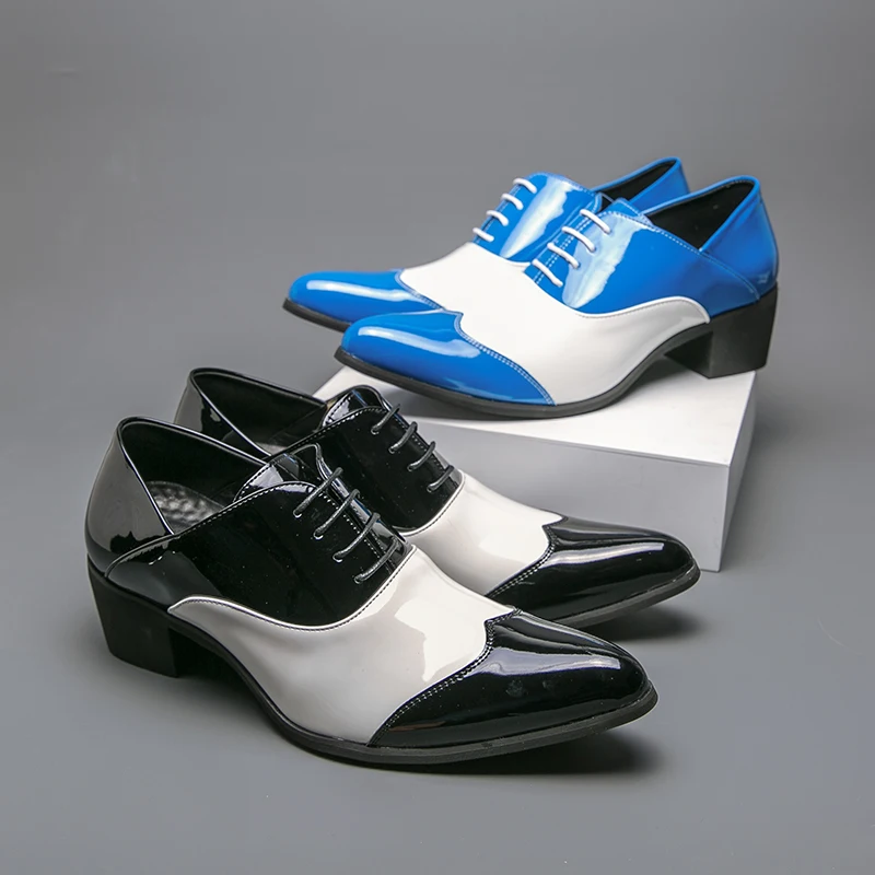 

Новые мужские классические деловые туфли в британском стиле, стильные элегантные кожаные туфли на шнуровке, туфли для свадьбы и банкета, мужские размеры 38-46