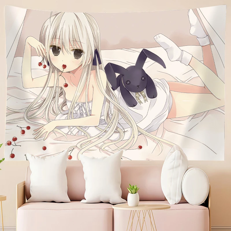 VIKAMA Silver Hair Girl Black Skirt Tapestry Wall Hanging, 6 Designs, Wall Decor for Bedroom Living Room Dorm