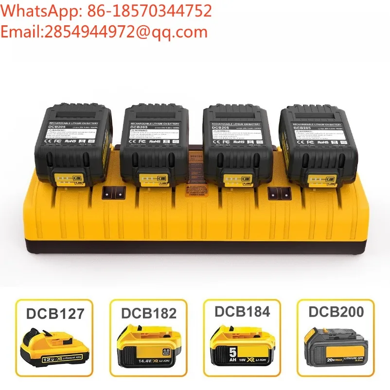 Compatible Charger Four-slot 3A Fast Charging 14.4-18 V Charger DCB104