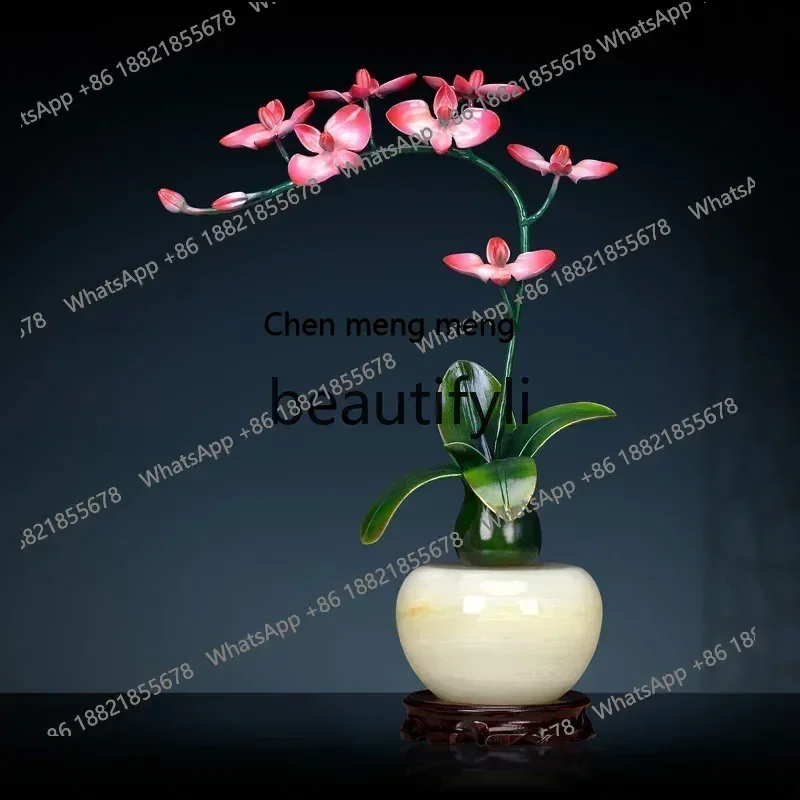 

S7486teae Orchid ornament brass handicraft Phalaenopsis home jewelry Chinese style