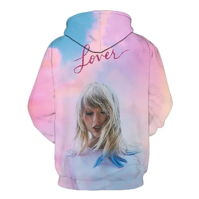 Star Same TaylorSwift Taylor Singer Pattern Jumper 3D Printing Loose and Comfortable Sports and Leisure Trend Fashion Hoodie