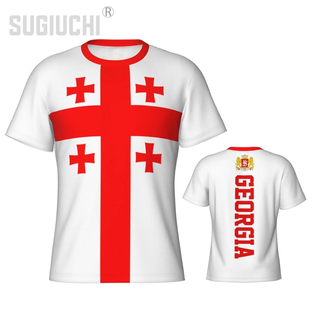 Tight Sports T-shirt Georgia Flag Georgian 3D For Men Women Tees jersey Clothes Soccer Football Fans Gift Patriotic T shirt