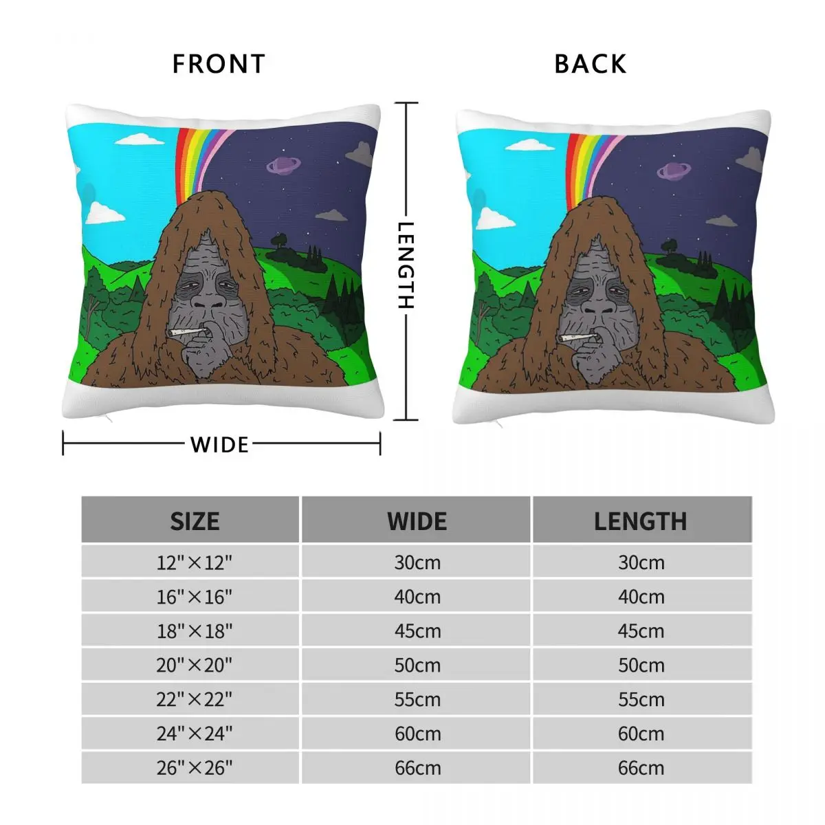 Big Lez Show Sassy Trippy Druggo Square Pillowcase Polyester Linen Velvet Creative Zip Decorative Sofa Cushion Cover 18