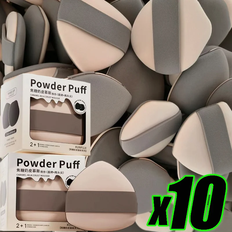 Triangle Design Sponge Powder Puff Double-sided Wet and Dry Use Cosmetic Puff Evenly Apply Foundation Easy To Clean Makeup Tools