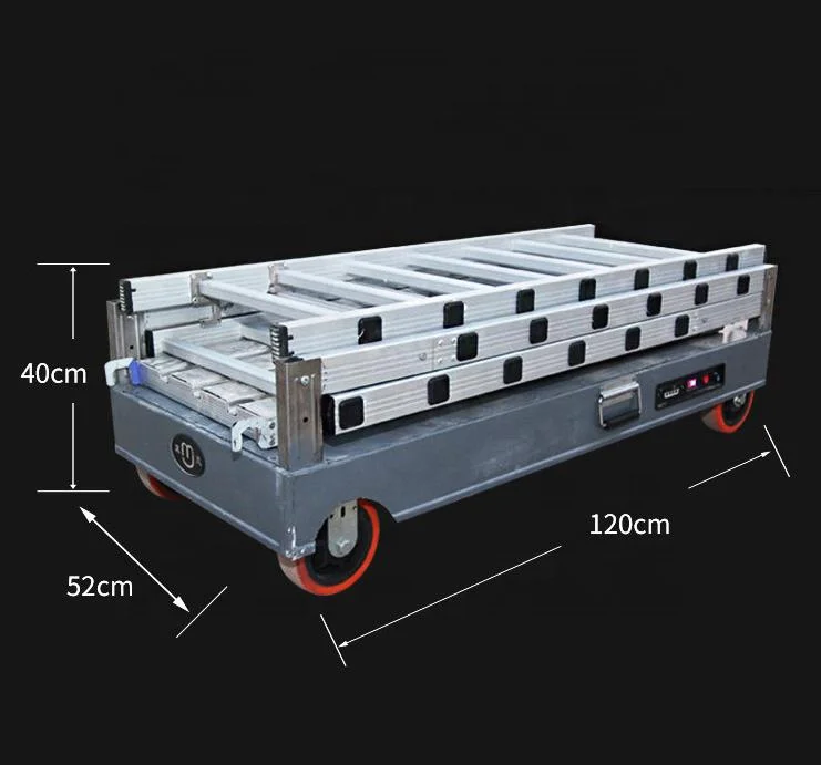 1,5 m mini aluminium elektrische zelflopende steiger opvouwbare elektrische hefsteigerladder met batterij