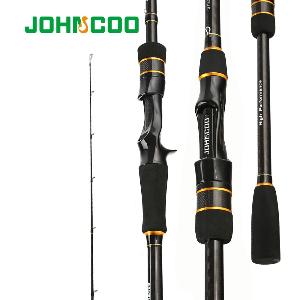 JOHNCOO Carbon wędka spinningowa Casting Booster Jigging Rod 2 sekcje wędka Ex-Fast wędka 2.1m ML M 2 porady 5-28g