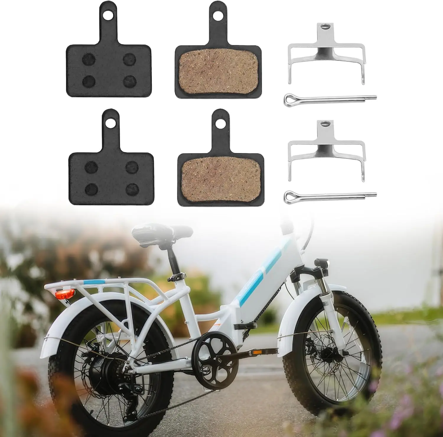 

2pcs Rear Front Semi-Metallic Brake Pads for Lectric XP 1.0/2.0/3.0 XP Step-Thru E-Bike