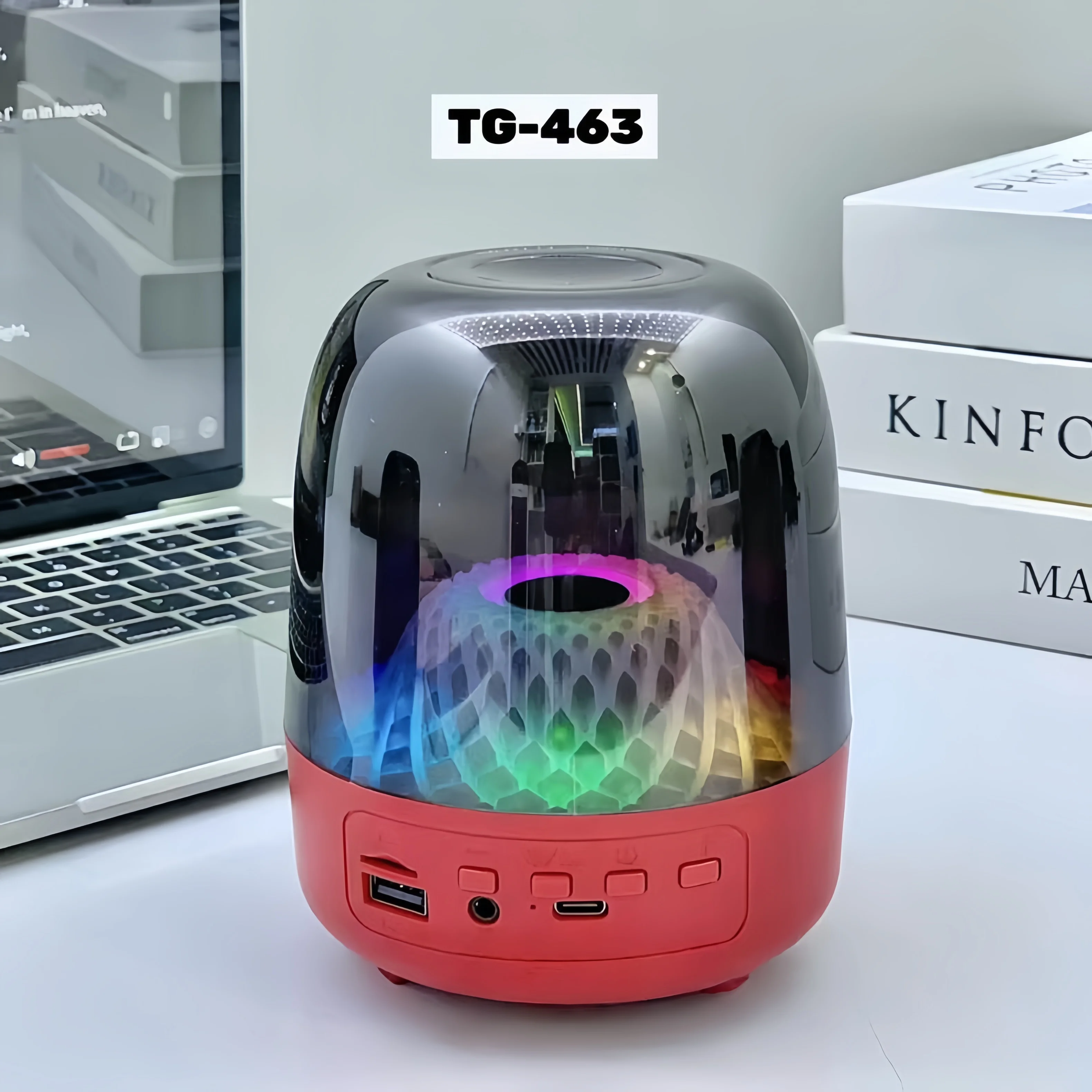 

Bluetooth-колонки высокого качества звука HIFI 360° ° Светодиодный сабвуфер, музыкальный центр, настольная креативная звуковая система, AUX TF/USB-бумбокс