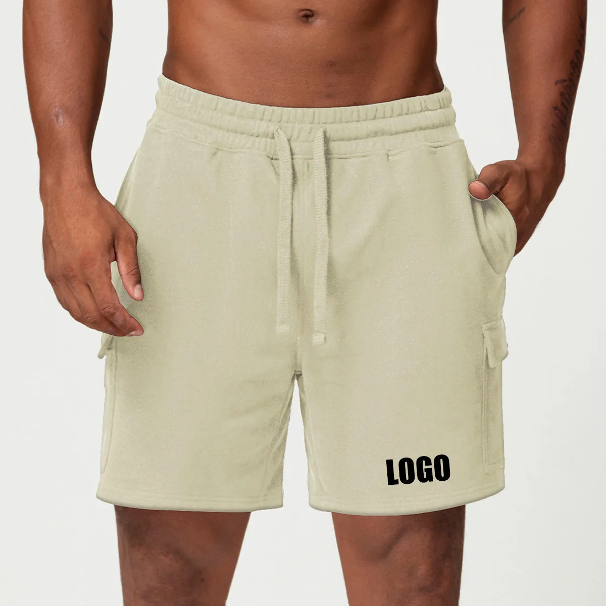 

Мужские спортивные повседневные шорты с индивидуальным логотипом, осенние и зимние шорты для фитнеса, бега, тенниса, баскетбола, спортивные штаны