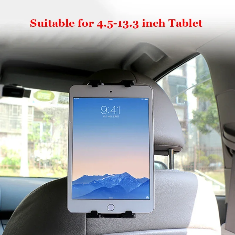 Cauklo Tablet Car Holder For iPad Pro 12.9 Adjustable Car Headrest Stand Back Seat Bracket Mount For 4.7-13 inch Mobile Phone PC