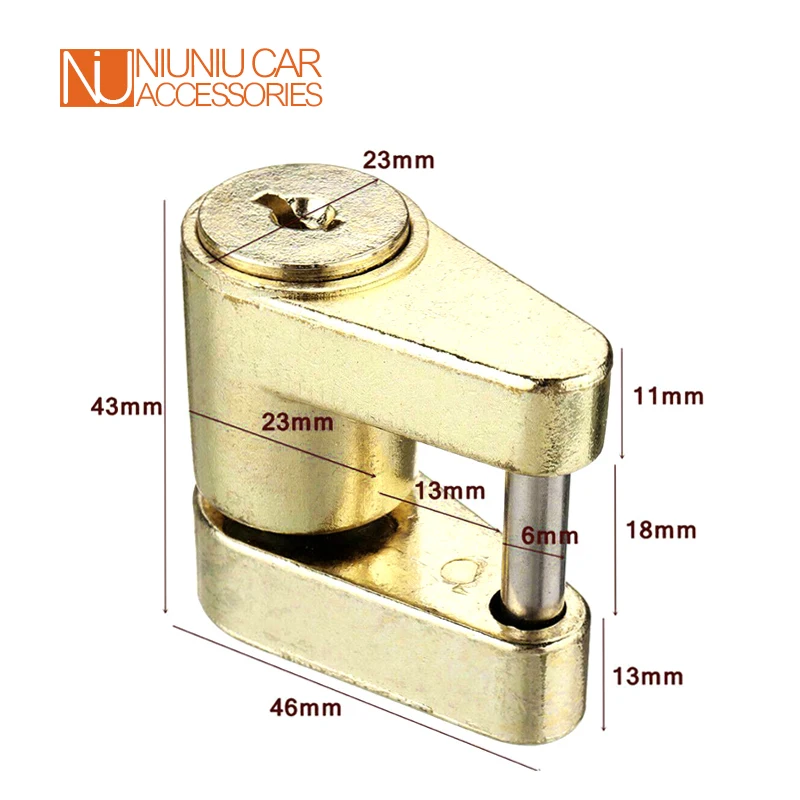 1/4 Inch Pin Trailer Hitch Coupler Padlock RV Security Brass Coupling Safety Lock Protector