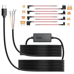 Vantrue 11.5ft Type C 12V 24V to 5V Dash Cam Hardwire Kit Low Voltage Protection for all the Vantrue dashcam